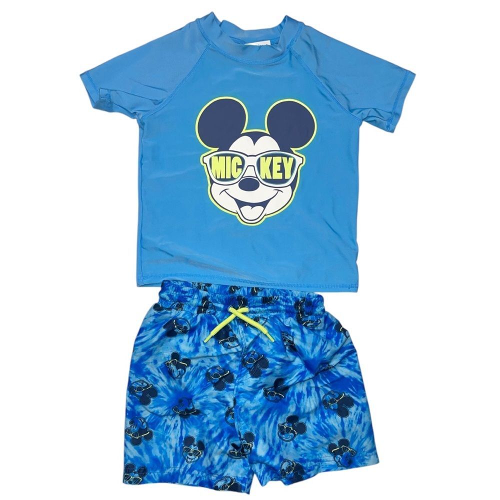 🔥 5 for $30 🔥 Disney Jumping Beans Mickey Rash Guard & Swim Shorts | Size 3T
